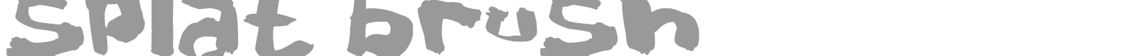 Splat Brush font preview